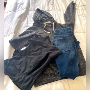 Athleta Levi’s Jerzees Bundle Lot Women’s Size Large Hoodie Leggings  Everyday